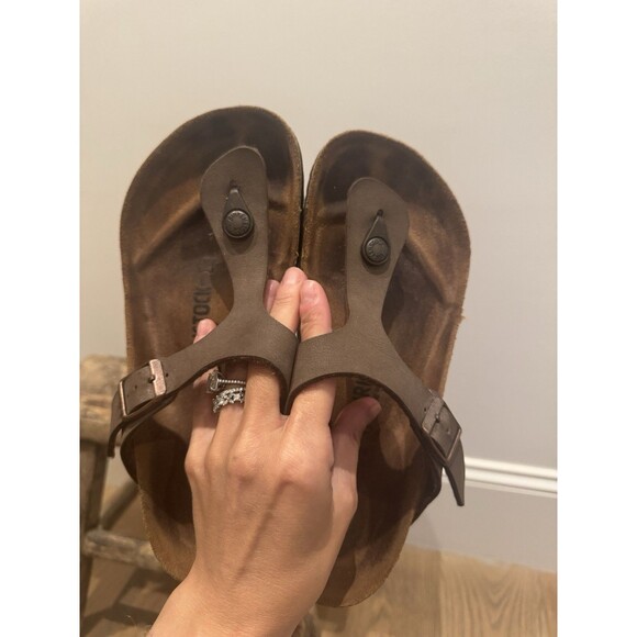 Birkenstock Gizeh 245 Habana Oiled Leather Thong Sandals EU 38 US 7-7.5 EUC - Picture 15 of 16